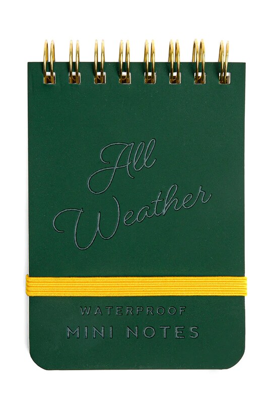 Gentlemen's Hardware carnețel de buzunar impermeabil Pocket Waterproof Note Book verde GEN844UK