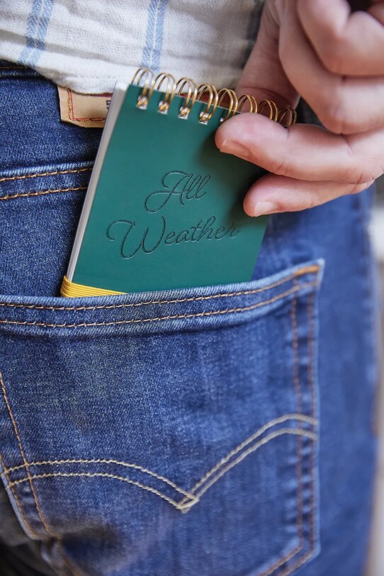 Gentlemen's Hardware carnețel de buzunar impermeabil Pocket Waterproof Note Book GEN844UK verde