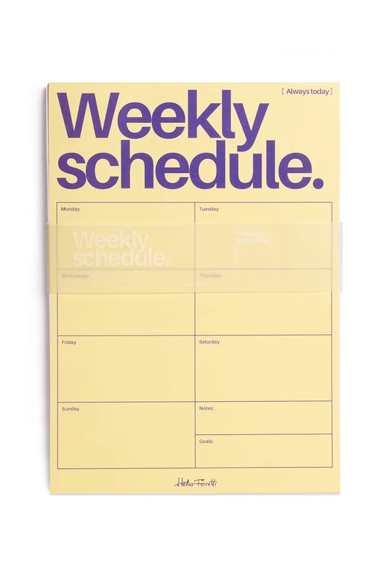 Εβδομαδιαίο ημερολόγιο Helio Ferretti 21 x 29,7 cm κίτρινο 122561