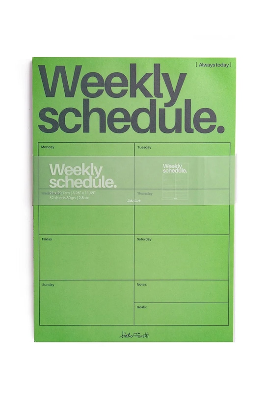 Εβδομαδιαίο ημερολόγιο Helio Ferretti 21 x 29,7 cm πράσινο 122560