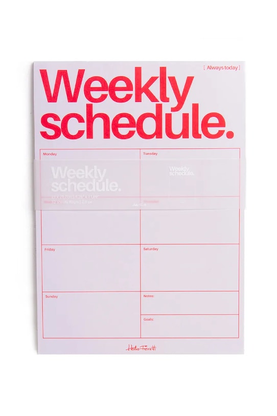 Εβδομαδιαίο ημερολόγιο Helio Ferretti 21 x 29,7 cm ροζ 122559