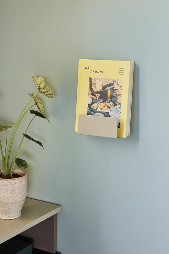 Lifestyle Hübsch gazetnik ścienny 15 x 7 x 7 cm 991904 beżowy