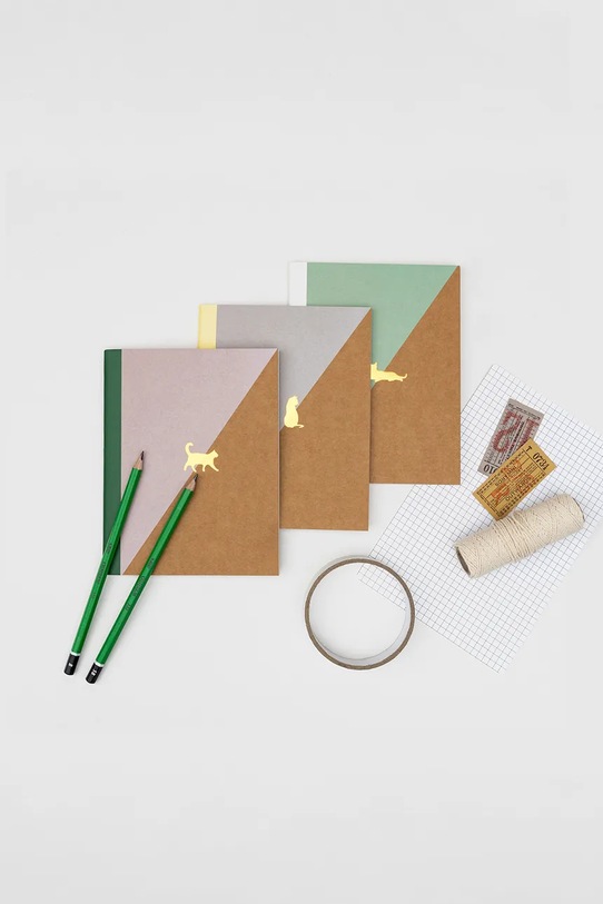 Lifestyle Luckies of London notatnik 3-pack GW.NOTEBKCAT1 multicolor