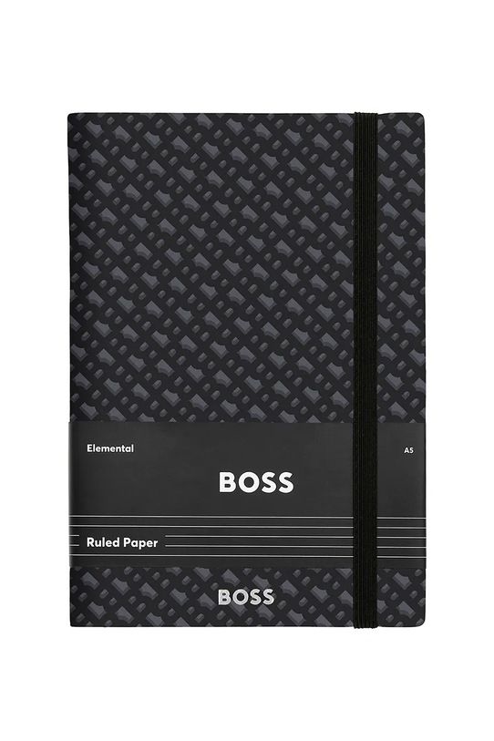 BOSS notatnik Monogram A5 czarny HNH412JL