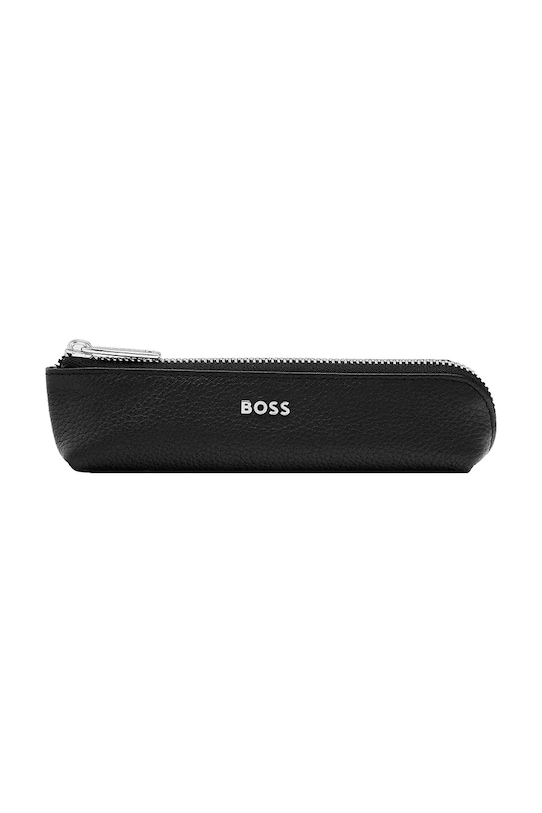 BOSS piórnik skórzany Classic Grained 15 x 3 x 4 cm czarny HLS417A