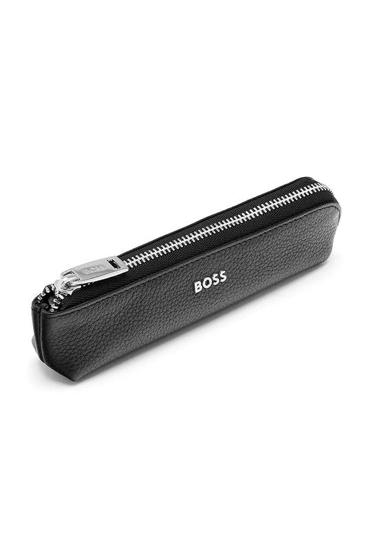 Lifestyle BOSS piórnik skórzany Classic Grained 15 x 3 x 4 cm HLS417A czarny