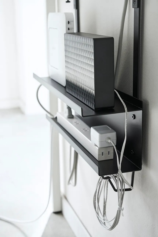 Yamazaki organizer pod biurko na kable i router Smart 40 x 11,5 x 43 cm czarny 5462