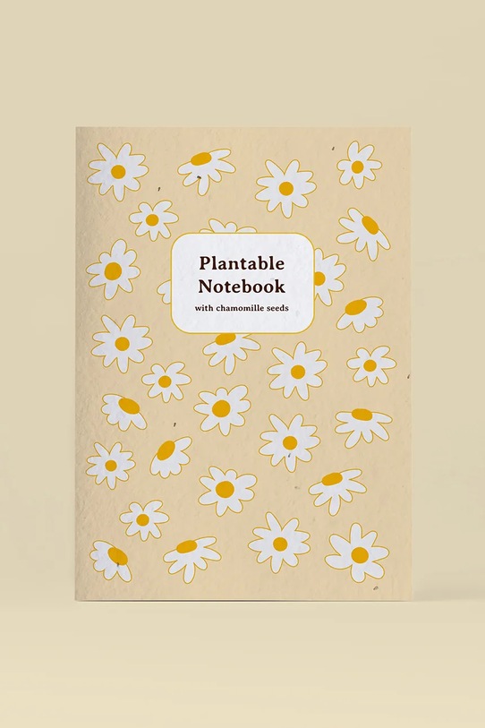 RESETEA notatnik z nasionami rumianku do uprawy 14,8 x 21 cm żółty Erst457