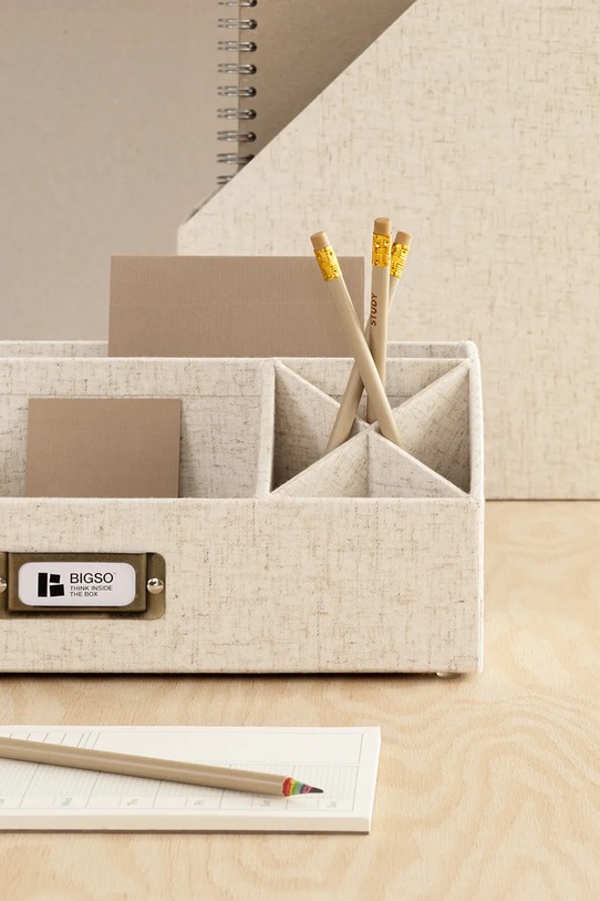 Bigso Box of Sweden organizer biurkowy Elisa 33 x 12,5 x 12,5 cm 2751N6068.99 beżowy