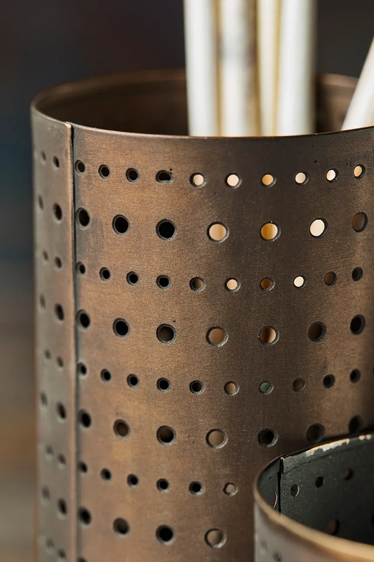 Lifestyle House Doctor zestaw organizerów na biurko 205851063 brązowy