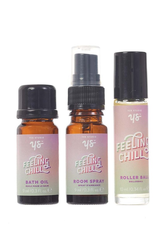 Yes Studio zestaw mgiełka do pomieszczeń, roll-on i olejek do kąpieli Feeling Chill Set multicolor YSEO0002LV
