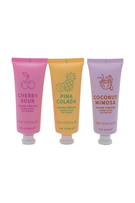 Sada krémů na ruce Yes Studio Fruity Cocktail Hands 3 x 75 ml 3-pack vícebarevná YS0056AST