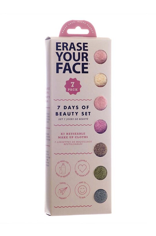 Home SPA Erase Your Face zestaw ściereczek do demakijażu Make Up Remover 7-pack EYF0012AST multicolor