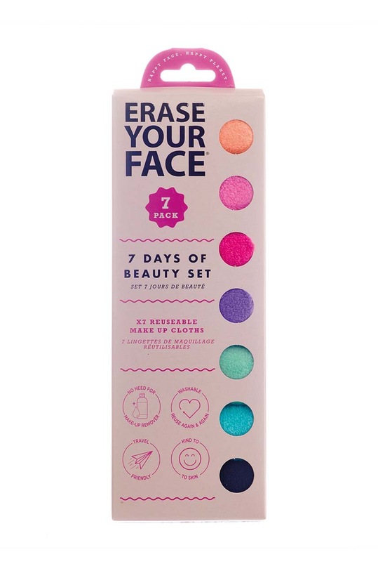 Home SPA Sada odličovacích ubrousků Erase Your Face Make Up Remover 7-pack EYF0011AST vícebarevná