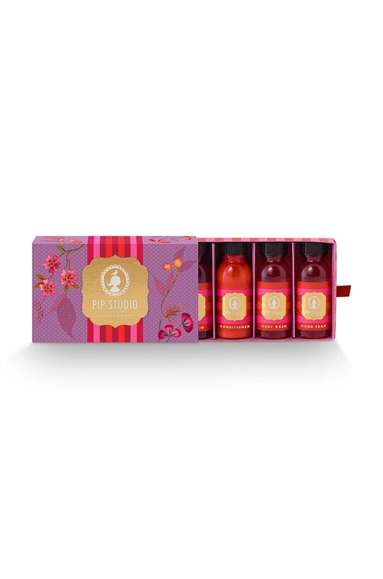 Pip Studio mini kozmetikum készlet Travelset Tea Leaves 4 db 51.599.101 rózsaszín AA00