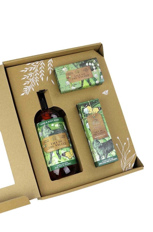 The English Soap Company zestaw mydło w kostce, krem do rąk i żel do mycia Lily Of The Valley 3-pack SSGB002 multicolor AA00