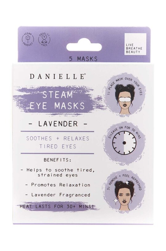 Maska za oči Danielle Beauty Lavender Steam Eye Mask 5-pack šarena EM.19.007