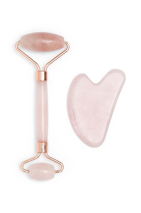 Masážna doska a valček na tvár Zoë Ayla Rose Quartz oranžová N.ROLLSET.RQ