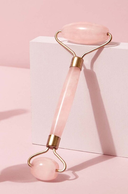 Домашнє SPA Ролик для масажу обличчя Zoë Ayla Luxurious Rose Quartz QUARTZ.ROLL рожевий