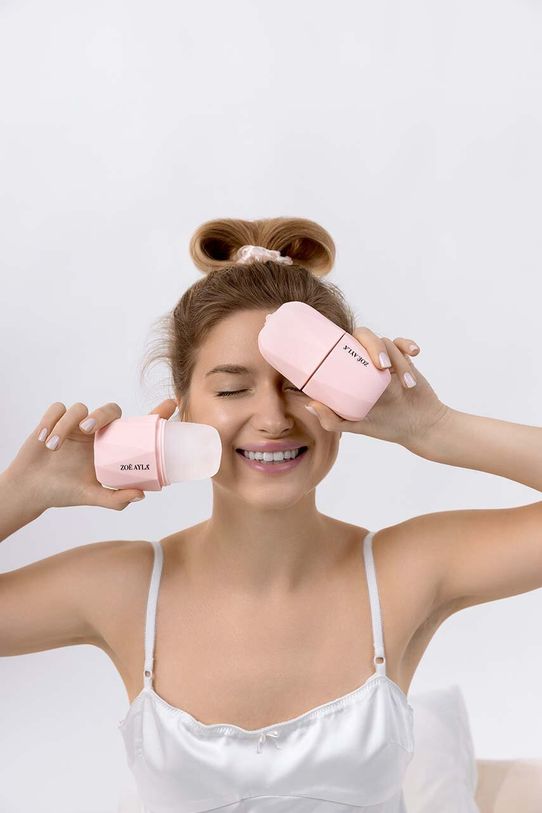 Silikonski kozmetički kalup Zoë Ayla Silicone Cryo Ice Mold RT696.SILIC roza