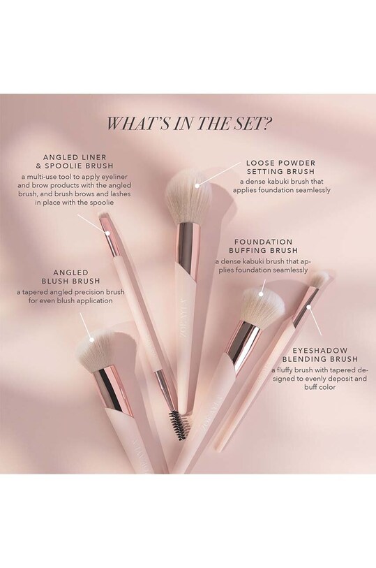 Набор кистей для макияжа Zoë Ayla Complete Eye & Face Brush Kit 5 шт мультиколор RMB143.ZMUB5