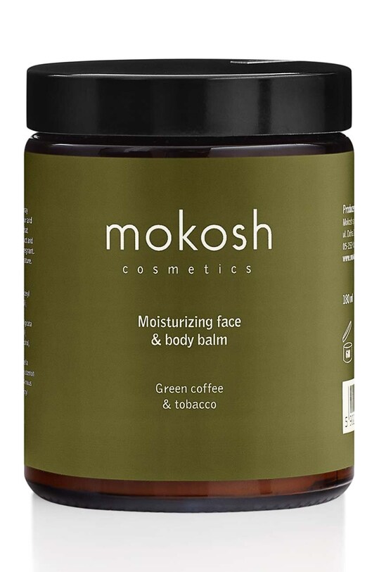 Зволожуючий бальзам для обличчя та тіла Mokosh Zielona Kawa & Tytoń 180 ml зелений 5902729032537