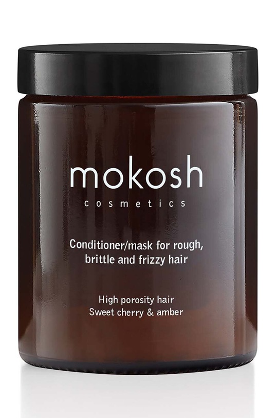 Mokosh balsam/mască pentru părul aspru, fragil și încrețit Czereśnia & Bursztyn 180 ml negru 5902729036832