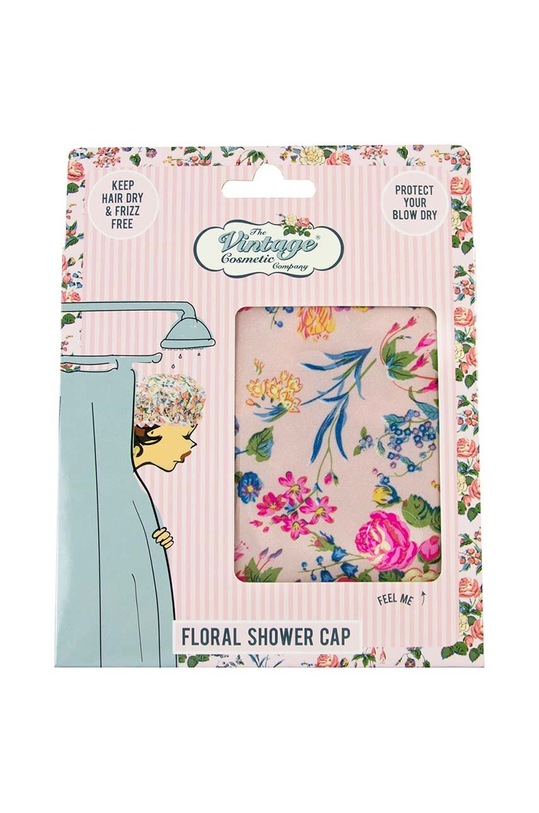 The Vintage Cosmetics Company cască de duș Pink Floral Satin Box 10SCPFS multicolor AA00
