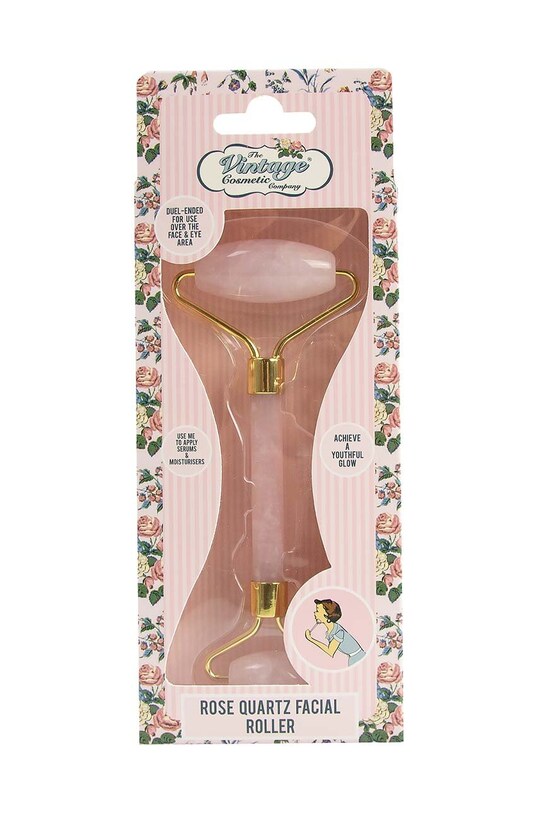 The Vintage Cosmetics Company roller do masażu twarzy Rose Quartz 2DRQFR różowy AA00