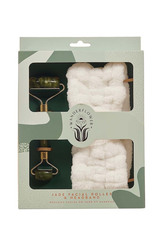 Wanderflower rolă de masaj facial și set bentițe Jade multicolor WFL0060RH