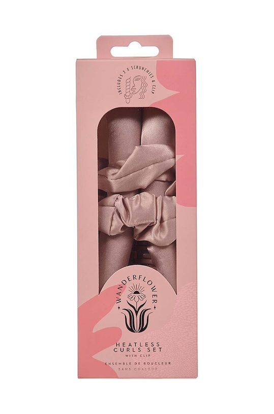 Wanderflower opaska do loków Heatless Curlers Set różowy WFL0057HC