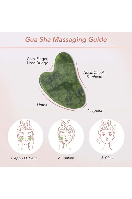 Пластина для масажу обличчя Zoë Ayla Jade Gua Sha зелений N.GS.JADE.1