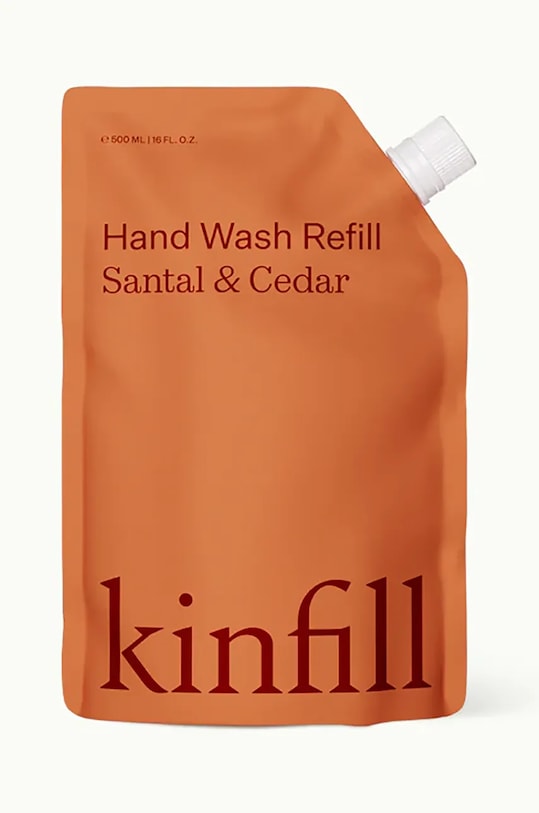 Kinfill rezervă de gel de mâini Santal & Cedar 500 ml portocaliu KFHC00101.03.R
