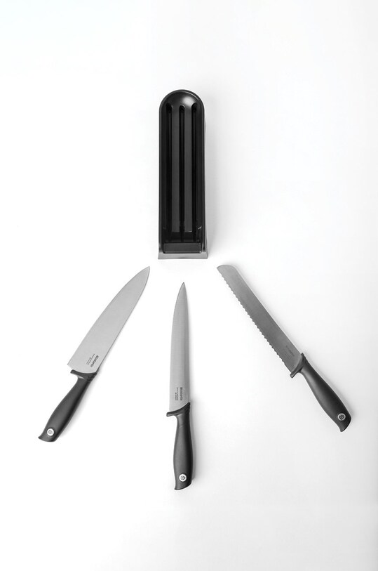 Brabantia Σετ μαχαιριών με θήκη (3-pack) 123023 γκρί AA00