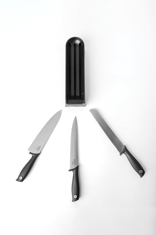 Brabantia zestaw noży z organizerem (3-pack) 123023 szary AA00