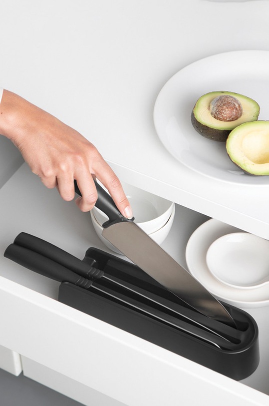 Brabantia zestaw noży z organizerem (3-pack) szary 123023