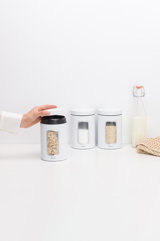 Brabantia zestaw pojemników do przechowywania (3-pack) 306068 biały AA00