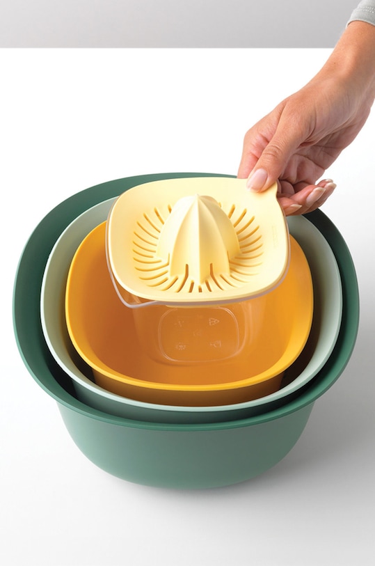 Brabantia set de boluri cu o strecurătoare și un storcător 122262 multicolor