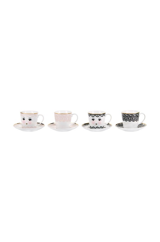 Miss Etoile set tazzine con piattino 150 ml (4-pack) multicolore 4969834