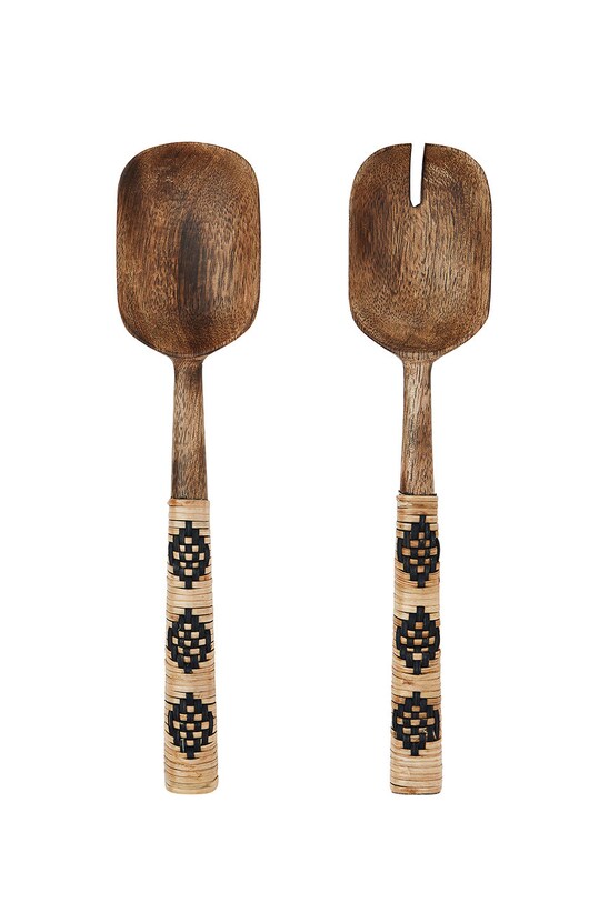 Madam Stoltz łyżki sałatkowe (2-pack) beżowy MSD.21.25
