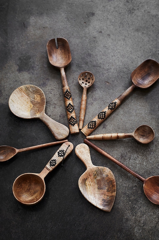 Madam Stoltz Linguri de salata (2-pack) MSD.21.25 bej AA00