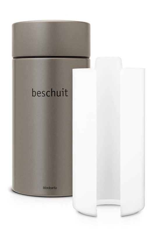 Brabantia nádoba na sušienky s podávačom 1,7 L 312380 sivá AA00