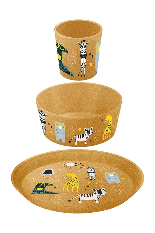 Koziol sada pro dítě: talíř, miska, hrnek (3-pack) béžová 1438702