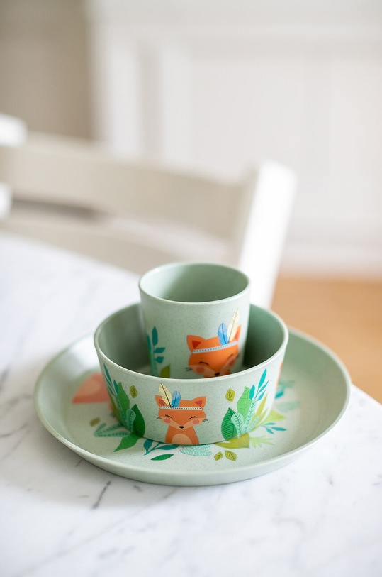 Набір для дитини: тарілка, миска, кружка Koziol 3-pack 2028668 зелений AA00