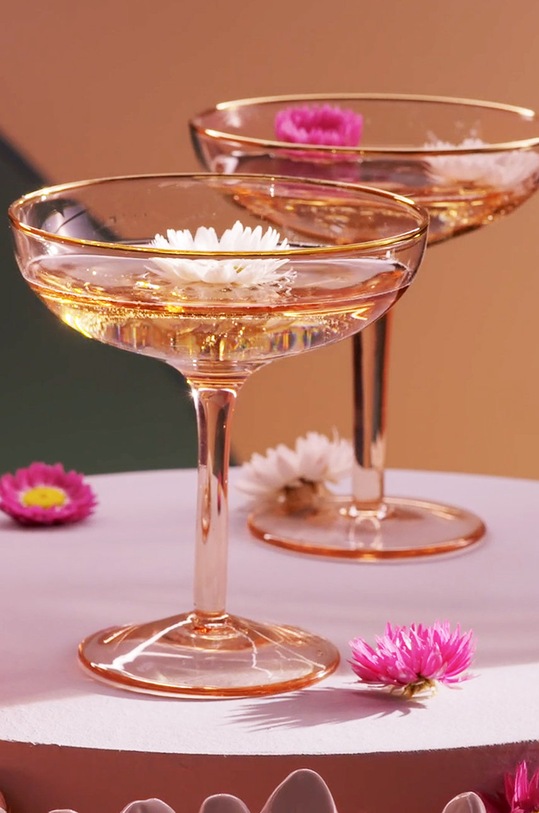 Кухня и бар &k amsterdam Комплект чаши за шампанско Coupe Champagne (2 броя) 325.01 розов