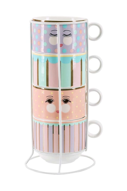 Miss Etoile sada hrnků se stojánkem (4-pack) vícebarevná 4977256