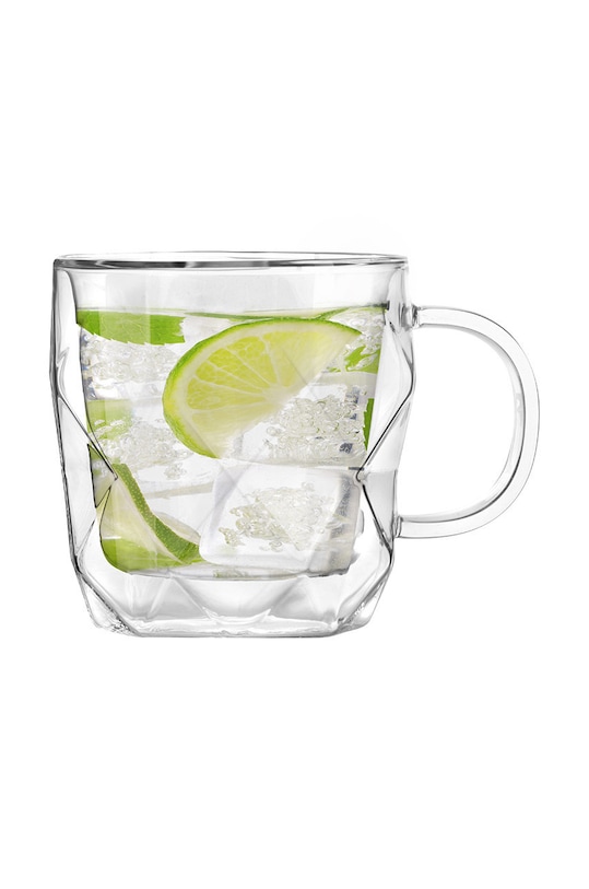 Vialli Design zestaw filiżanek Geo 330 ml (2-pack) 8500 transparentny AA00