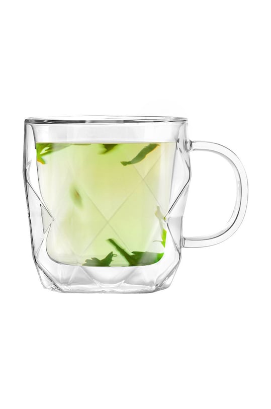 Кухня та бар Vialli Design Набір чашок Geo 330 ml (2-pack) 8500 прозорий