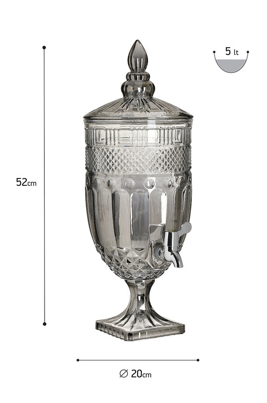 Bucătărie și bar dozator de apa cu capac și robinet 5 L 6.60.504.0055 transparent