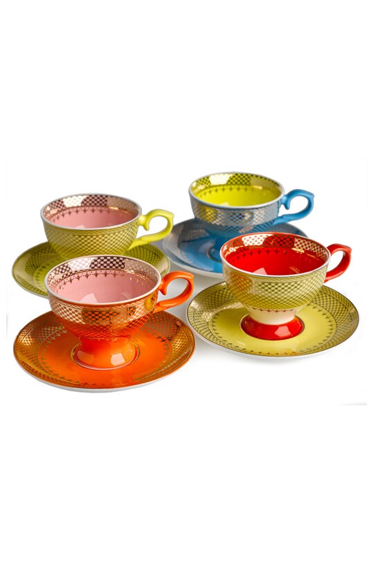 Pols Potten Набір чашок з блюдцями (4-pack) 230.400.451